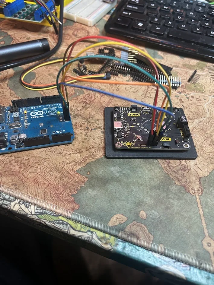 Bumblebee board test wired to Arduino